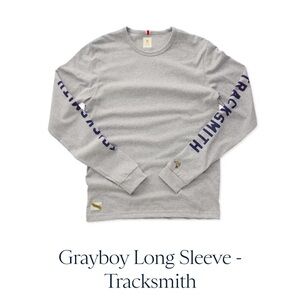 Tracksmith Long Sleeve Grayboy Unisex Size M in Gray